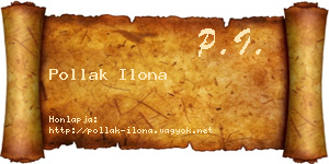 Pollak Ilona névjegykártya